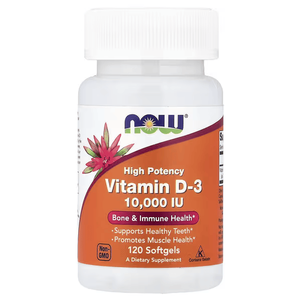 NOW Foods Vitamin D-3 10,000 IU, 120 Softgels